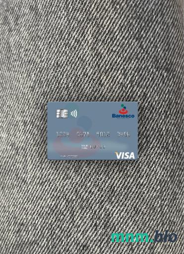 Venezuela Banesco Banco Universal wygląd zdjęcia karty wizowej skan PSD + zdjęcie